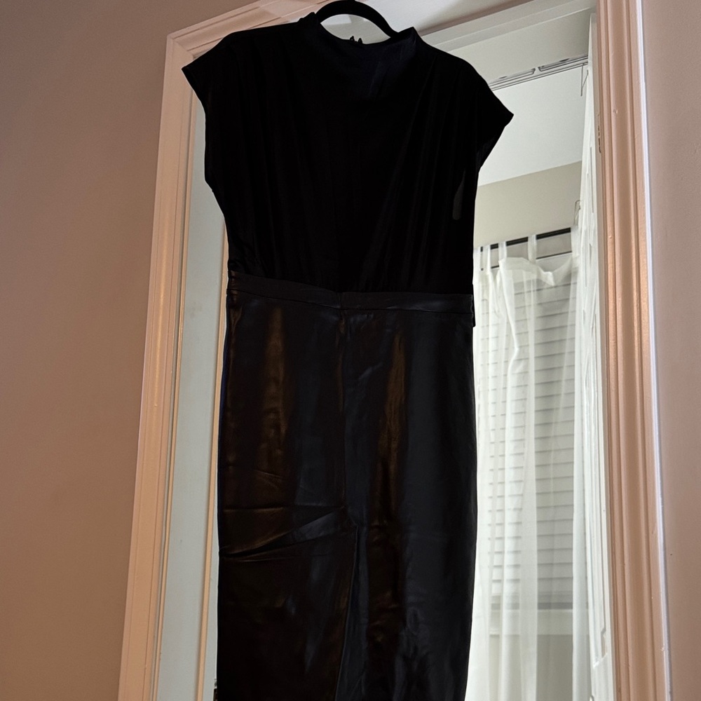 Express Chic Black Midi Dress